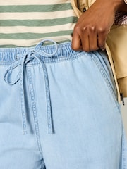 FatFace Connie Blue Denim Wide Leg Culotte - Image 5 of 8