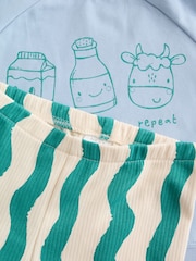 Green/Blue Milk Club Baby Top and Leggings Set 2 Piece (0mths-3yrs) - Image 14 of 21