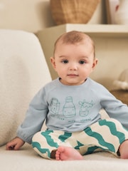 Green/Blue Milk Club Baby Top and Leggings Set 2 Piece (0mths-3yrs) - Image 2 of 21