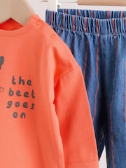 Red Stripe Beetroot Baby Top and Trousers Set (0mths-3yrs) - Image 14 of 14