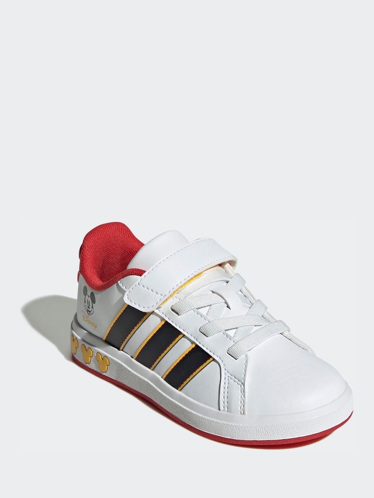 adidas Disney Mickey Mouse Grand Court Trainers White US 5.5 Kids