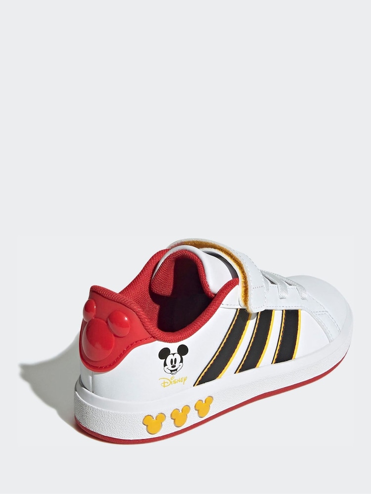 adidas Disney Mickey Mouse Grand Court Trainers White US 12.5K Kids