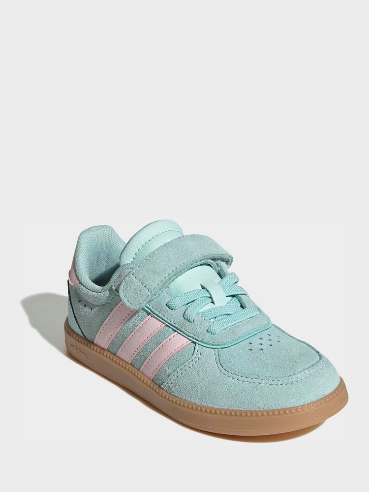 adidas Aqua Blue Breaknet Sleek Kids Trainers - Image 1 of 8