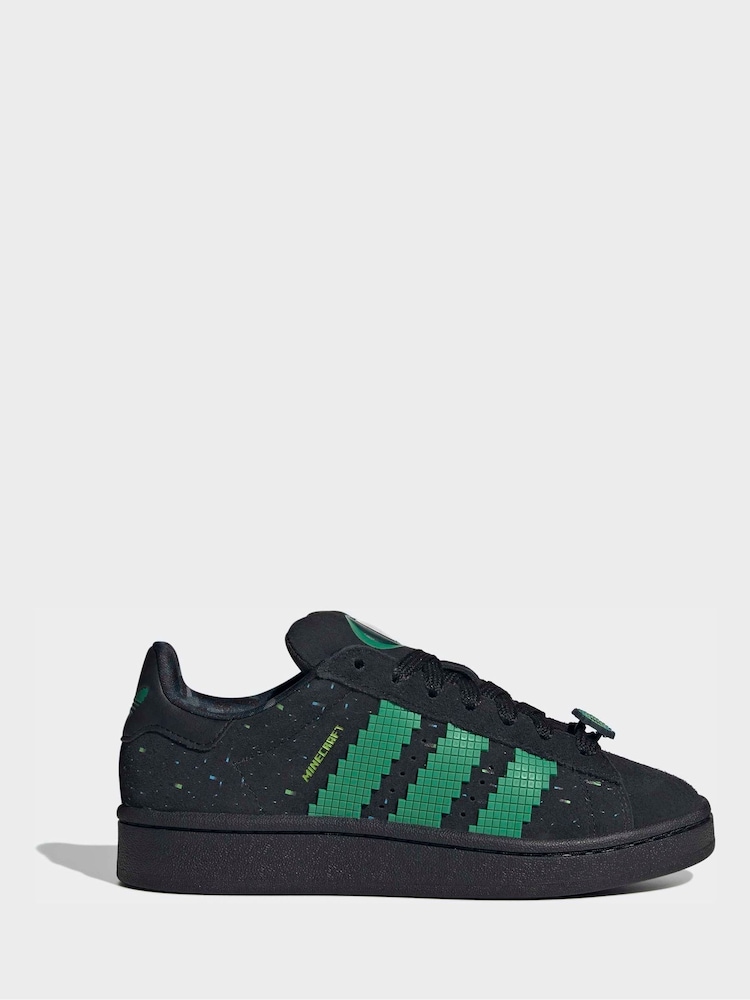 adidas Originals Black/Green Mine Craft Campus 00s Junior Trainers - Image 1 of 9 adidas Originals Black/Green Mine Craft Campus 00s Junior Trainers - Image 1 of 9