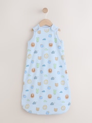 Blue Safari Animals 1 Tog Sleeveless Baby Sleep Bag - Image 1 of 6