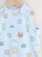 Blue Safari Animals 1 Tog Sleeveless Baby Sleep Bag - Image 3 of 6