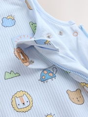 Blue Safari Animals 1 Tog Sleeveless Baby Sleep Bag - Image 4 of 6