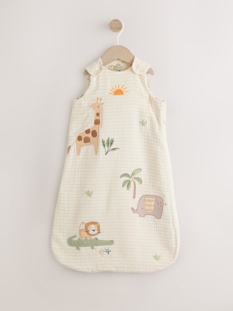 Neutral Jungle 1 Tog Sleeveless Baby Sleepbag - Image 1 of 8
