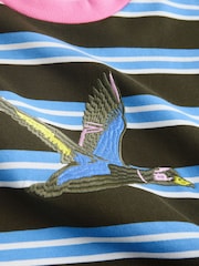 Khaki Green/Blue Stripe Stripe Duck Graphic Sweatshirt - Image 7 of 8