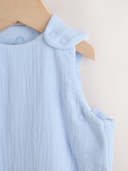Blue Muslin 1 Tog Baby Sleepbag - Image 7 of 8