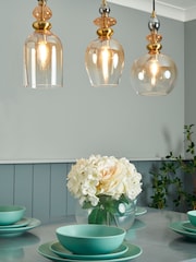 BHS Mixed Brass Seline 3 Light Diner Ceiling - Image 1 of 7