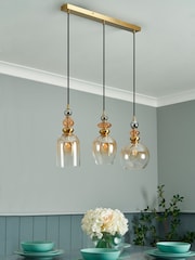 BHS Mixed Brass Seline 3 Light Diner Ceiling - Image 2 of 7