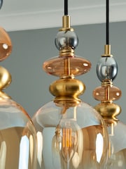 BHS Mixed Brass Seline 3 Light Diner Ceiling - Image 5 of 7
