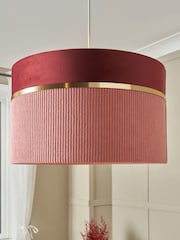BHS Pink Violet 40cm Mixed Fabric Shade - Image 1 of 7