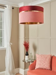 BHS Pink Violet 40cm Mixed Fabric Shade - Image 2 of 7