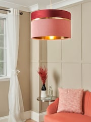 BHS Pink Violet 40cm Mixed Fabric Shade - Image 3 of 7