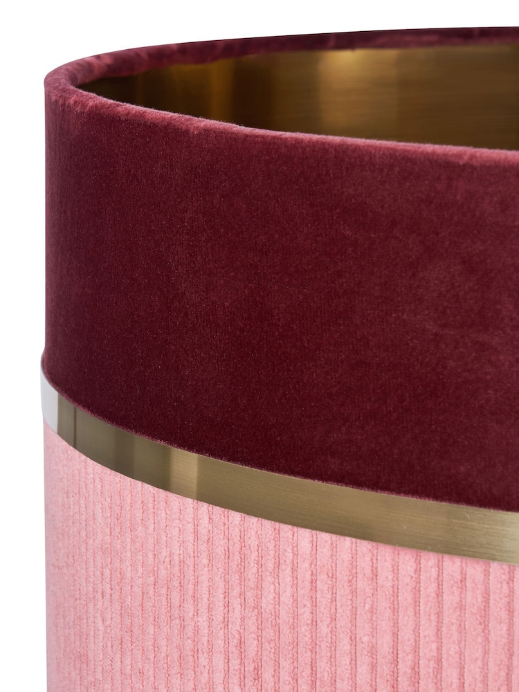 BHS Pink Violet 40cm Mixed Fabric Shade - Image 7 of 7