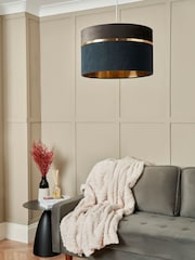 BHS Grey Violet 40cm Mixed Fabric Shade - Image 2 of 7