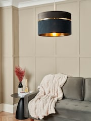 BHS Grey Violet 40cm Mixed Fabric Shade - Image 3 of 7