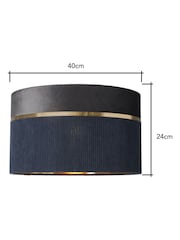 BHS Grey Violet 40cm Mixed Fabric Shade - Image 4 of 7