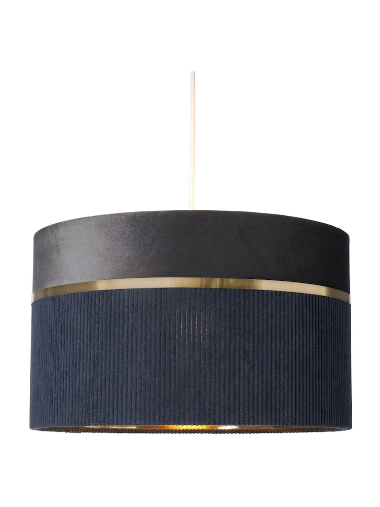 BHS Grey Violet 40cm Mixed Fabric Shade - Image 7 of 7