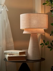 BHS Natural Terri Tiered Table Lamp - Image 1 of 7
