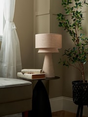 BHS Natural Terri Tiered Table Lamp - Image 2 of 7