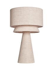 BHS Natural Terri Tiered Table Lamp - Image 7 of 7