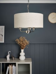 BHS Polished Nik Grey Henry 3 Ceiling Pendant Light - Image 2 of 7