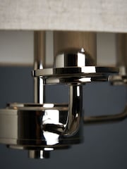 BHS Polished Nik Grey Henry 3 Ceiling Pendant Light - Image 5 of 7