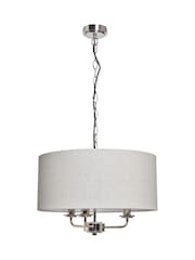 BHS Polished Nik Grey Henry 3 Ceiling Pendant Light - Image 7 of 7
