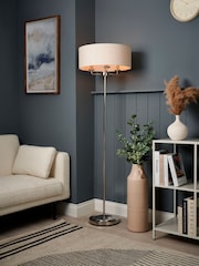 BHS Polished Nik Grey Henry 3 Light Floor Lamp - Image 3 of 7