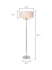 BHS Polished Nik Grey Henry 3 Light Floor Lamp - Image 4 of 7