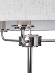 BHS Polished Nik Grey Henry 3 Light Floor Lamp - Image 6 of 7
