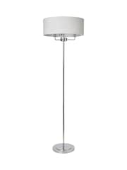 BHS Polished Nik Grey Henry 3 Light Floor Lamp - Image 7 of 7