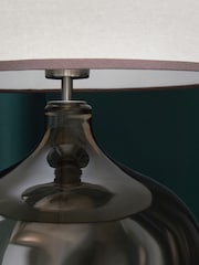 BHS Smoked Brown Large Peatrice Smoked Glass Table Lamp - Image 5 of 7