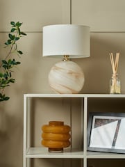 BHS Lewis Marble Glass Ball Table Lamp - Image 3 of 7