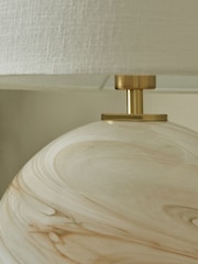 BHS Lewis Marble Glass Ball Table Lamp - Image 5 of 7