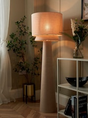 BHS Natural Terri Tiered Floor Lamp - Image 1 of 7