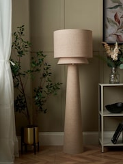 BHS Natural Terri Tiered Floor Lamp - Image 2 of 7