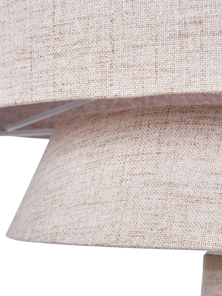 BHS Natural Terri Tiered Floor Lamp - Image 7 of 7