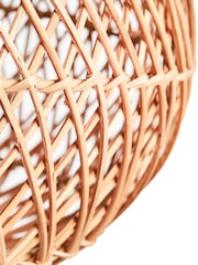 BHS Dark Natural Easy Fit Kyle Oval Rattan Ceiling Light - Image 6 of 6