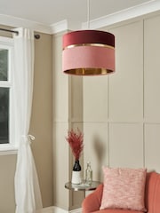 BHS Pink Violet 30cm Mixed Fabric Shade - Image 2 of 7