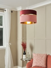 BHS Pink Violet 30cm Mixed Fabric Shade - Image 3 of 7