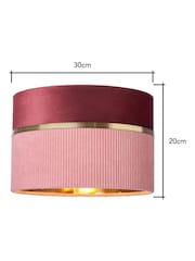 BHS Pink Violet 30cm Mixed Fabric Shade - Image 4 of 7