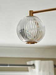 BHS Warm Brass Clear Rimi Acrylic Ball 3 Light Semi Flush Ceiling Flush - Image 5 of 7