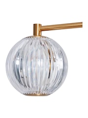 BHS Warm Brass Clear Rimi Acrylic Ball 3 Light Semi Flush Ceiling Flush - Image 6 of 7