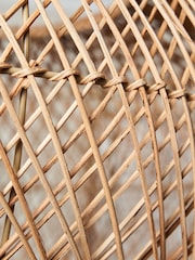 BHS Dark Natural Easy Fit Kyle Oval Rattan Ceiling Light - Image 4 of 7
