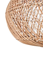 BHS Dark Natural Easy Fit Kyle Oval Rattan Ceiling Light - Image 5 of 7