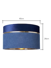 BHS Blue Violet 40cm Mixed Fabric Shade - Image 4 of 7